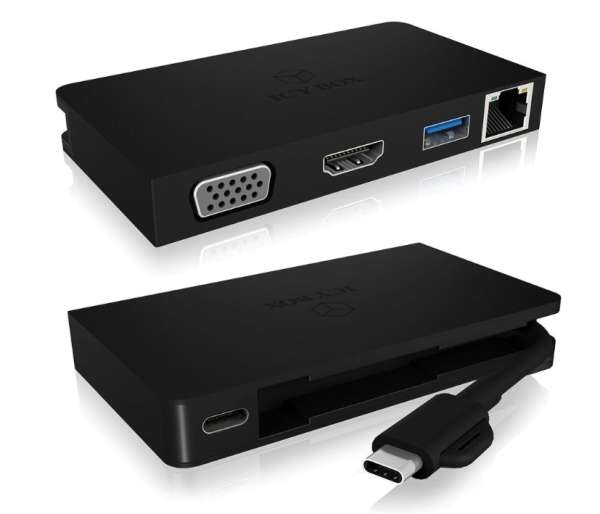 USB-C Dockingstation für 4K HDMI VGA LAN USB3 für Windows10 Windows11