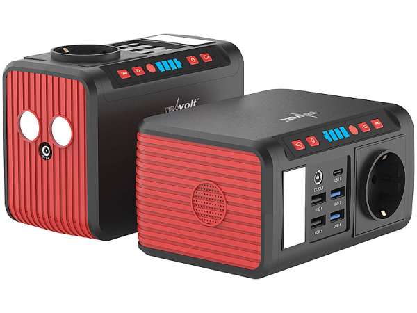 Akku Powerbank mit 220VAC Konverter 120W und 24Ah Lithium-Akku und USB-Ladegerät