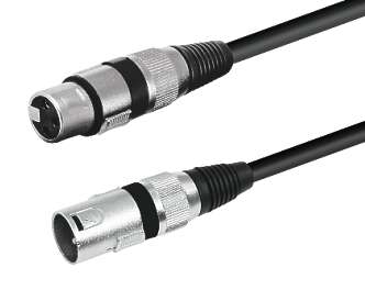 25m XLR Kabel Schwarz 3pol XLR-Buchse XLR-Stecker
