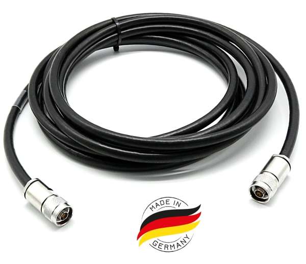 10m N-Kabel N-Stecker auf N-Stecker Koaxkabel RG213 Black N-Type