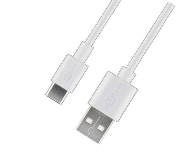 2m USB-C Ladekabel USB2-USBC USB3.1 Weiss