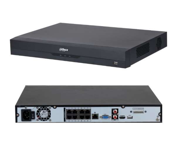 IP NVR 8-Kanal Recorder mit KI HDMI VGA 8xPoE Maus ohne HDD 4208-8PoE-EI