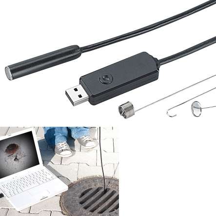 HD USB Kamera Endoskop mit LED Licht und 7m Kabel Inspektionskamera APP für Handy