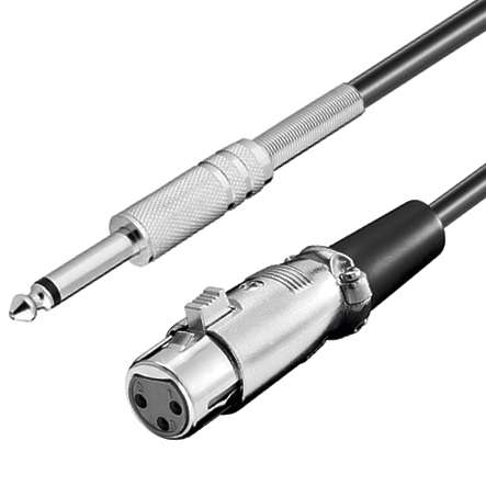 6m XLR Klinke Kabel 6,3mm Klinke auf XLR Kupplung geschirmt NF
