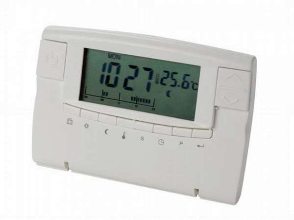 Digitaler Thermostat Uhrenthermostat Wandmontage Reinweiss P406