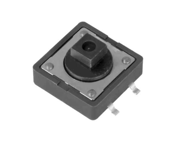 SMD Taster Minitaster liegend 12x12mm Höhe mit Knebel 7,3mm Platinentaster