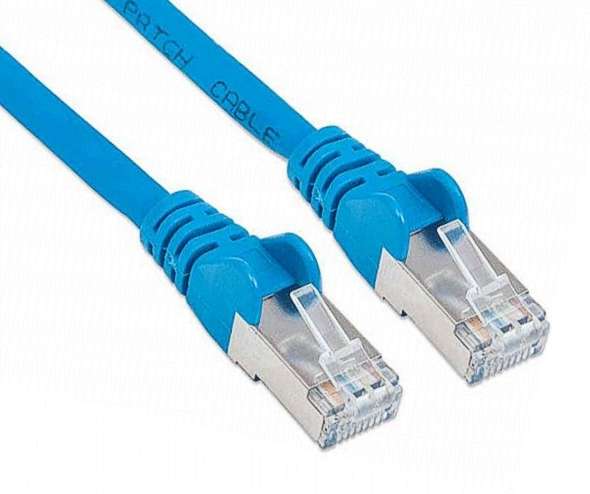 0,5m LAN Kabel Cat6A Patchkabel Blau PIMF 1GB 10GB SFTP
