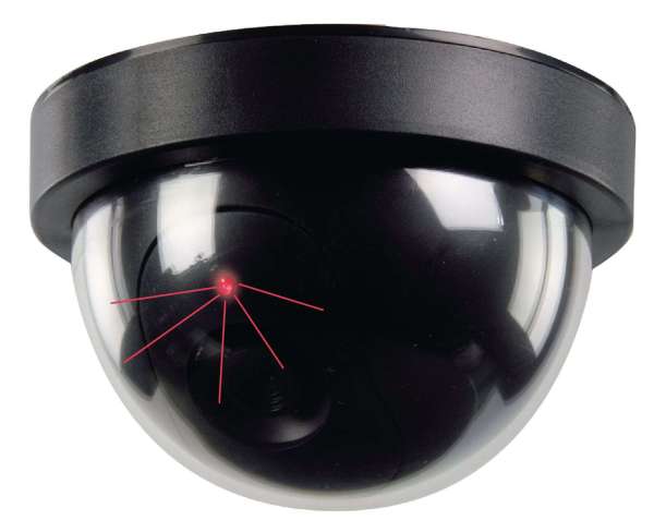 Kamera Dummy Attrappe Domekamera mit Blink LED, Attrappen Dummy, Kameras, Sicherheitstechnik