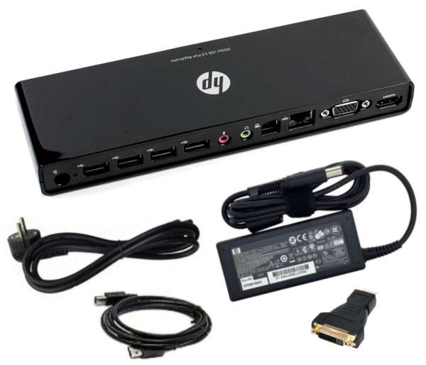 USB Dockingstation mit HDMI VGA Audio RJ45 LAN USB HP2005pr Universal