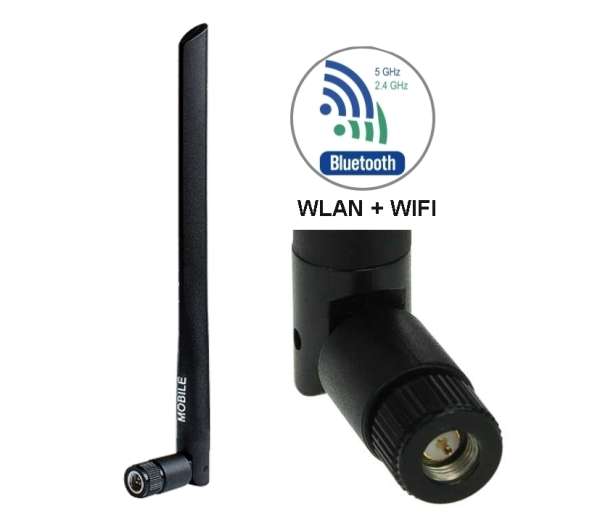 WLAN Antenne 2,4-5,8Ghz mit SMA-Stecker auch für Bluetooth geeignet