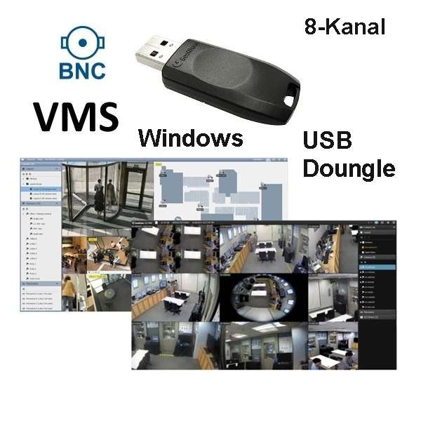 GV VMS USB Dongle 8-Kanal zu HD-DVR-NVR zB 79-227-08100