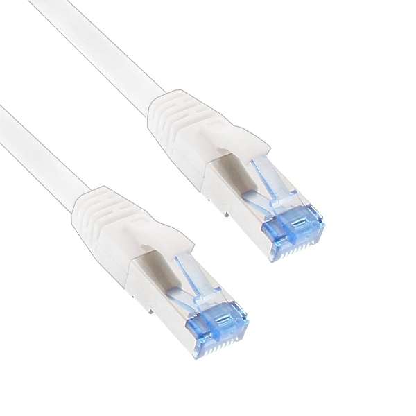 0,5m LAN Kabel Cat6A Patchkabel Weiss PIMF 1GB 10GB SFTP