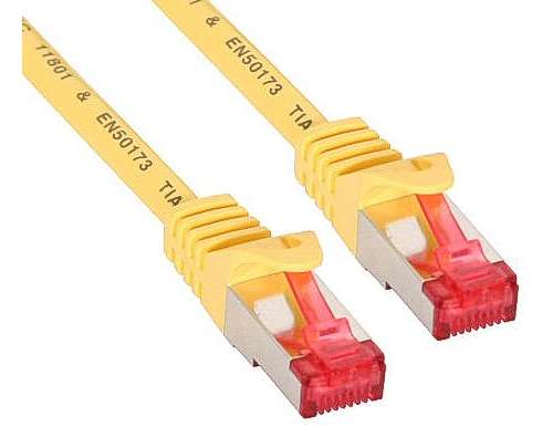 50m LAN Kabel Cat6 Patchkabel Gelb PIMF SFTP