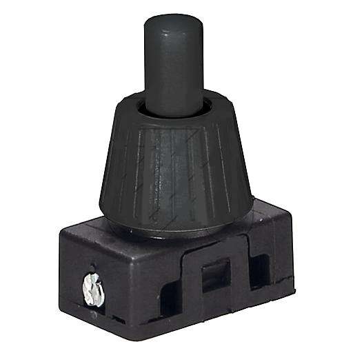 Schalter Druckschalter zu Schnurschalter und Nachttischlampen Kopf Schwarz