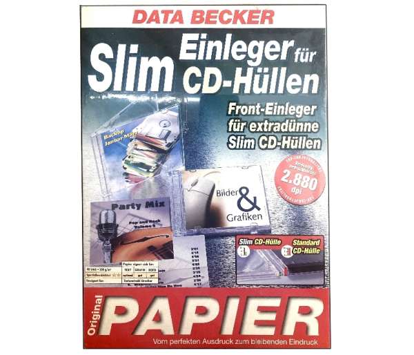DVD CD Hüllen SLIM Einleger 40-Stück für Tintendrucker