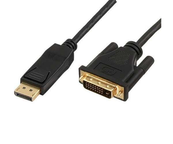 2m DisplayPort Kabel auf DVI-Stecker - DP to DVI