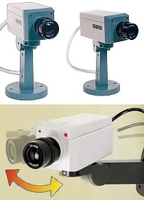 Kamera Dummy im Kunststoffgehäuse mit Motor Dummy-Kamera mit Bewegungssensor
