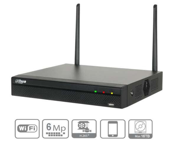 WLAN Recorder 4Kanal NVR P2P ONVIF WiFi Digitalrecorder ohne HDD NVR1104W