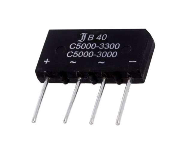 Gleichrichter bis 5A 40V +/ac/ac/- Print B40C5000