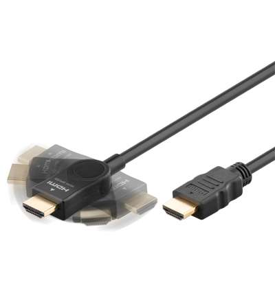 1,5m HDMI Kabel Stecker auf Stecker 180grad winkelbar