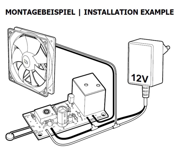 12V Temperaturschalter Lüfterregelung  Elektronik und Technik bei Henri  Elektronik günstig bestellen