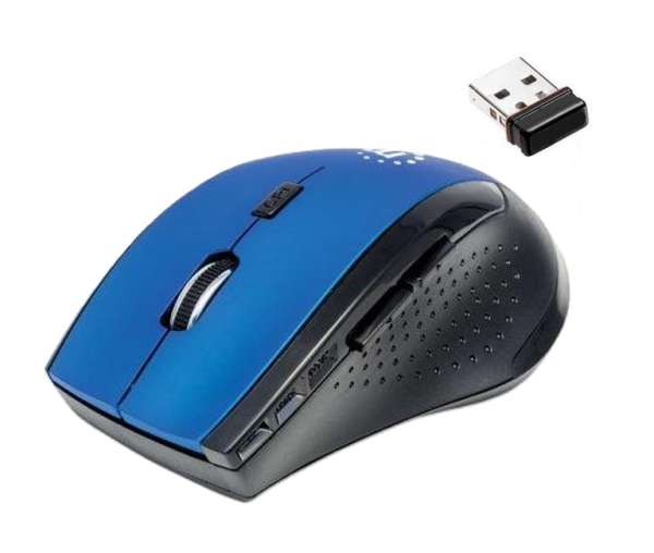 Funkmaus Wireless Maus Blau Curve mit Mini USB Empfänger