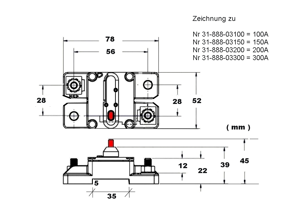Sicherungsautomat Sicherungshalter Auto 12V/24V Automatische Sicherung Automat 