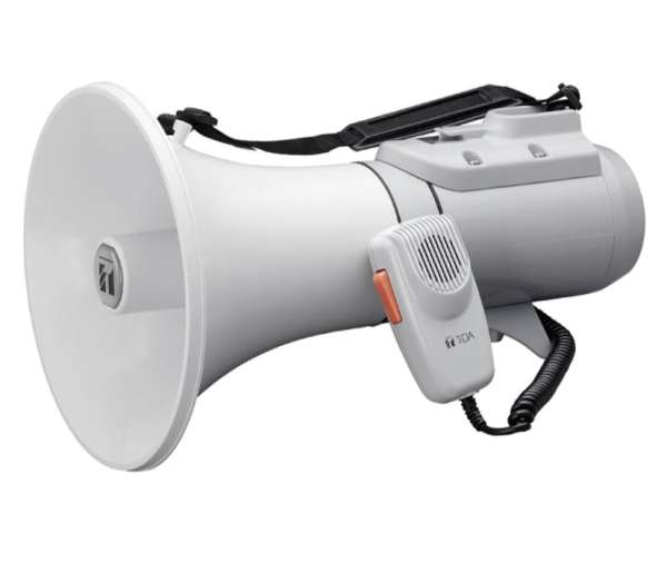 Megafon ER-2215 Schultermegafon Handmikrofon mit Spiralkabel Reichweite bis 400m