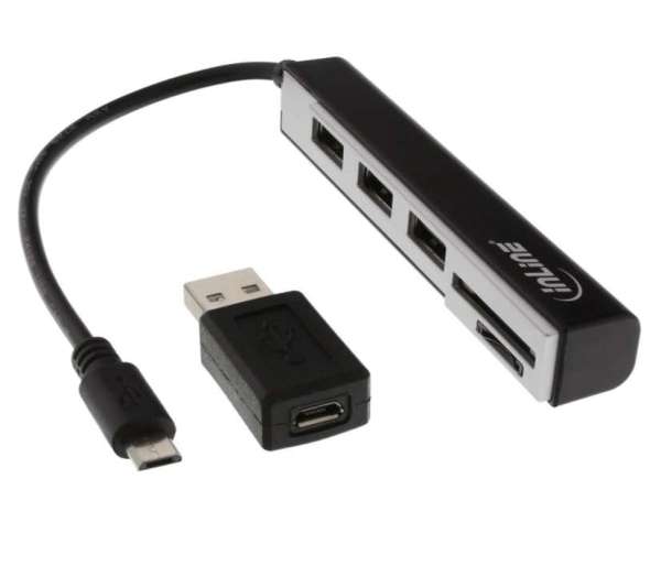 USB Hub USB 3-fach USB2 mit integriertem Kartenleser