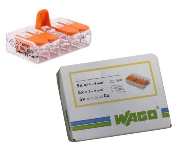 WAGO Klemme 5-Leiter COMPACT 25er-Pack
