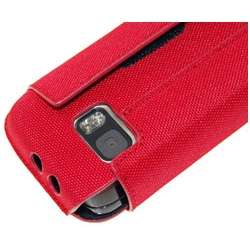 Tasche für Nokia 5230 5235 5800 Handytasche Rot mit Karbiener Halsschleife Universal bis 113x60mm
