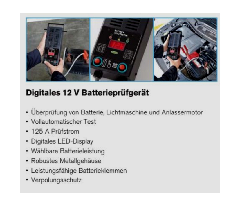 Tester für 12V Bleiakku Autobatterie Starterbatterie  Elektronik und  Technik bei Henri Elektronik günstig bestellen