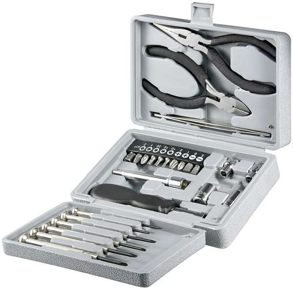 Werkzeug Set Toolbox 25-teilig Zange Schraubendreher Pinzette