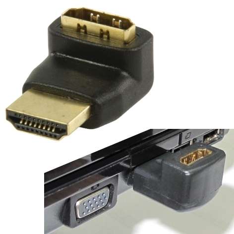 HDMI Adapter Winkeladapter nach oben