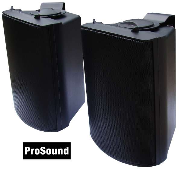 Lautsprecherboxen 2x180W 8ohm mit Bügel Schwarz Indoor Outdoor tauglich PBL80S