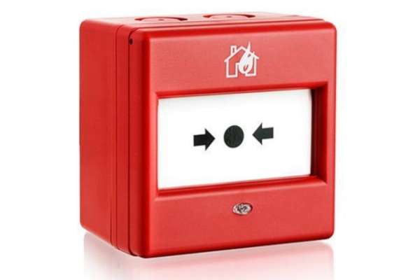 Hausalarm Alarmtaster Feuer Brand ROT EN54-11 87x87x58mm IP66 Handfeuermelder