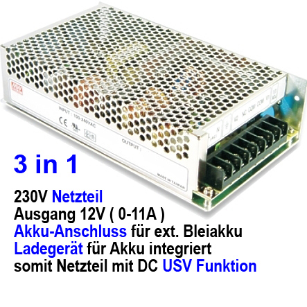 12V Notstrom-Netzteil mit 10A und Ladefunktion - openPR
