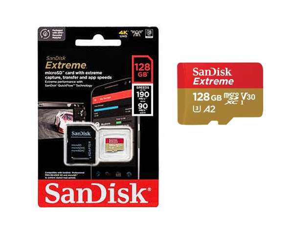 128GB SD Karte Micro SDXC Speicherkarte mit SD-Adapter V30 UHS Speedclass