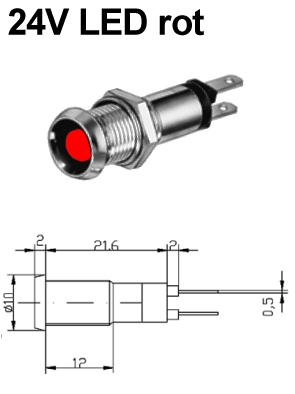 LED Signalleuchte Rot  Elektronik und Technik bei Henri Elektronik günstig  bestellen