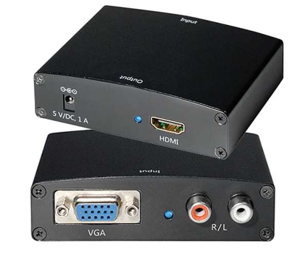 Medienkonverter VGA HDMI Konverter Bildwandler VGA + Audio auf HDMI
