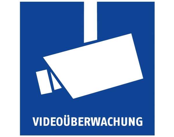 Schild Aufkleber Kameraüberwachung Videokamera