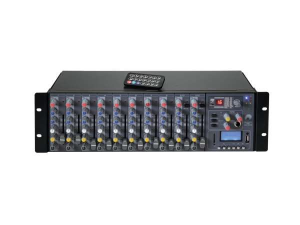 Mischpult Mixer 10-Kanal 19zoll 3HE mit MP3-Player 2xLine und 8x Mikrofon Eingang