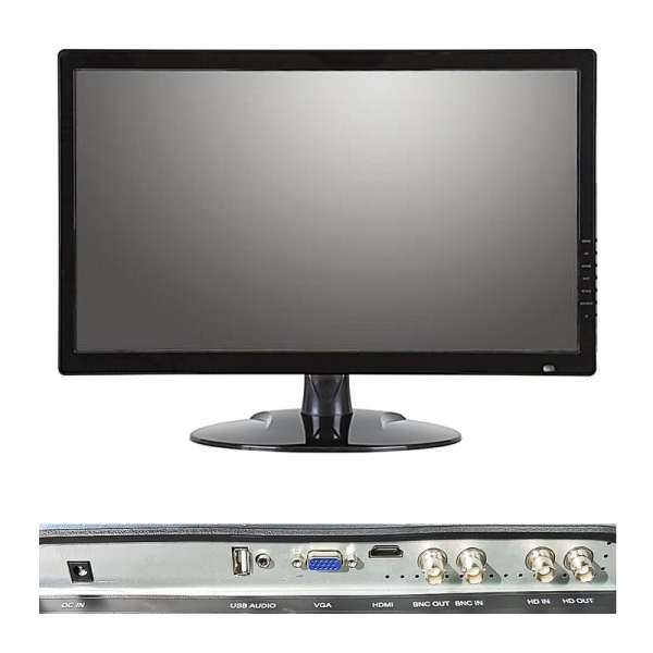 Hybrid Monitor 600mm 23,8zoll mit BNC Konverter für AHD TVI CVI CVBS und VGA HDMI