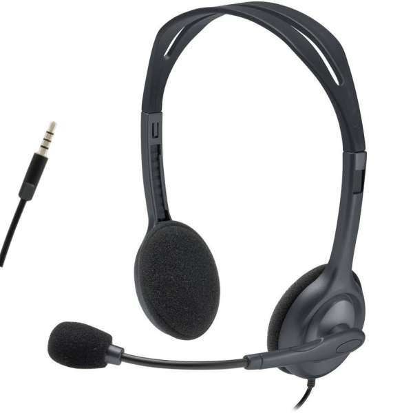 Multimedia Headset Kopfhörer mit Bügelmikrofon und 4pol 3,5mm Klinkenstecker
