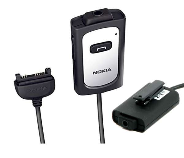 HANDY Audio-Adapter Nokia AD46 mit Mikrofon und Klammer
